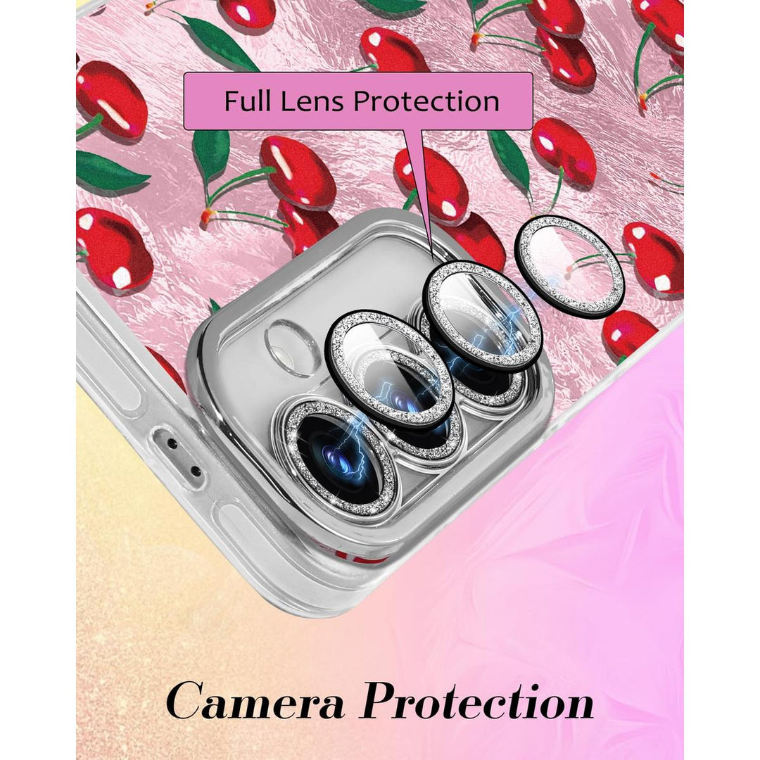 Galaxy Glitter Cherry Case & Lens Protector - DOKUTRONIX