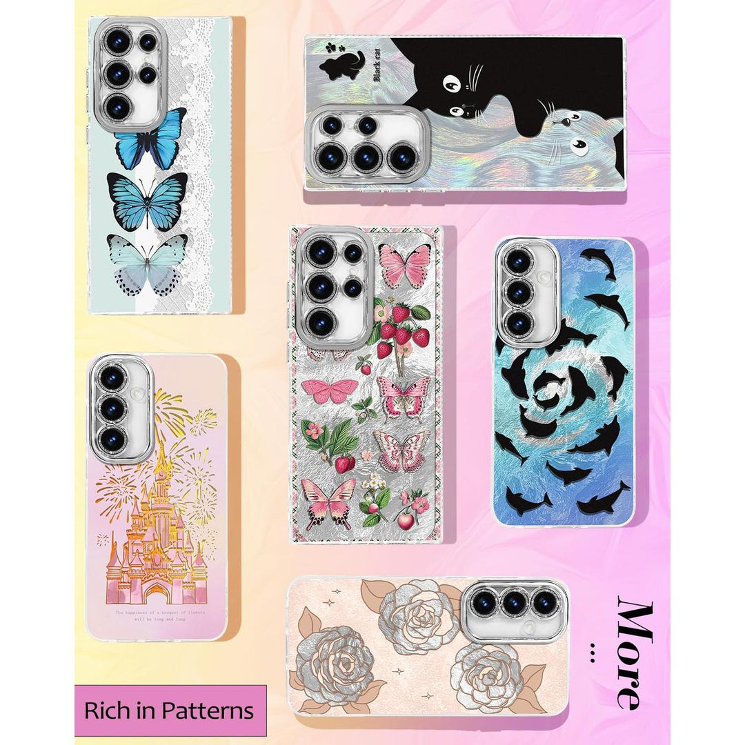 Galaxy Glitter Cherry Case & Lens Protector - DOKUTRONIX