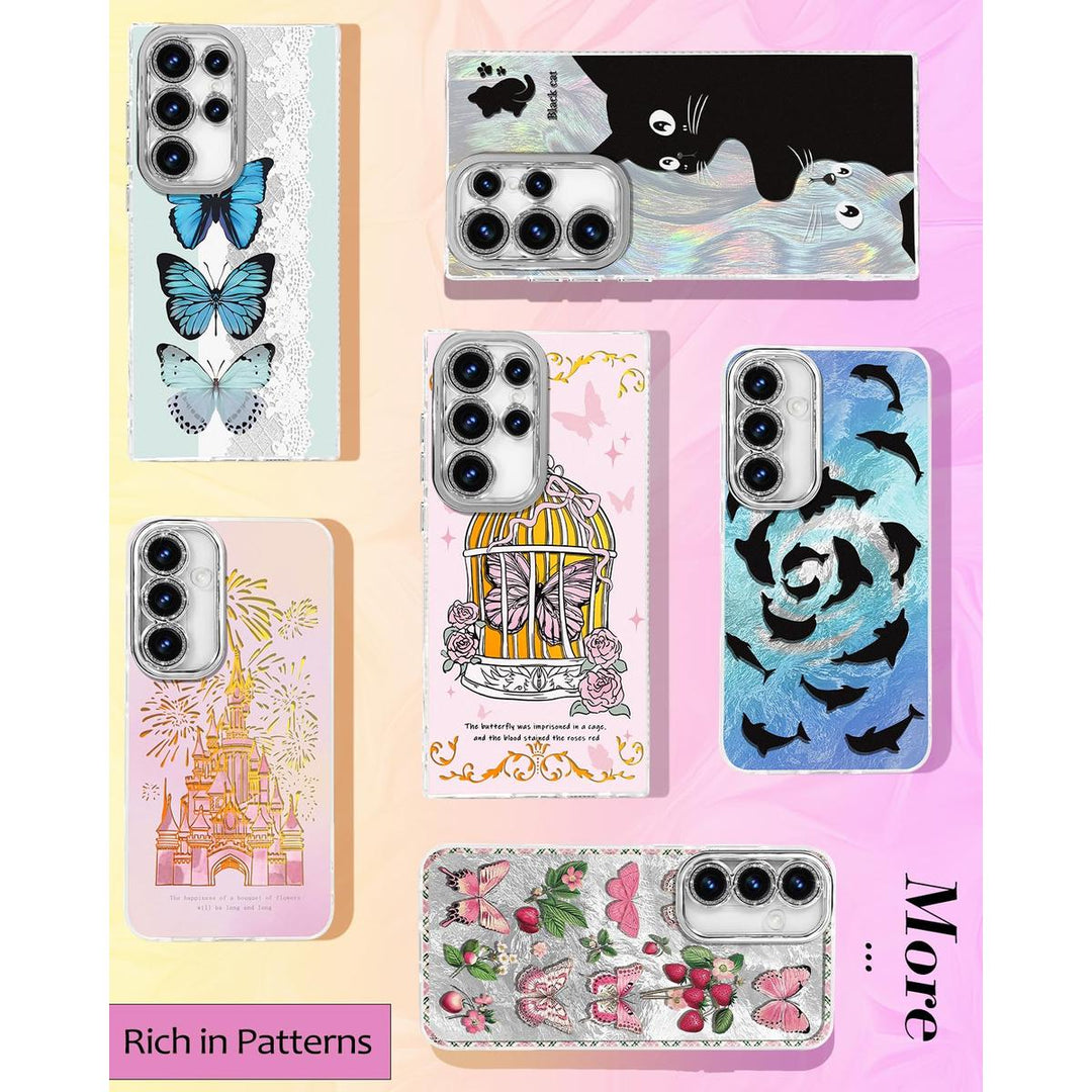 Galaxy Glitter Cherry Case & Lens Protector - DOKUTRONIX