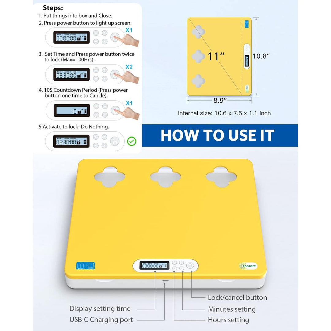 TimeKeeper: Portable Phone Lock Box for Focus - DOKUTRONIX