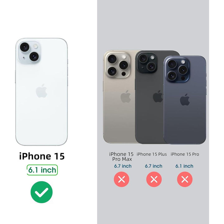 Arae Blue Leather Wallet Case for iPhone 15 Pro - DOKUTRONIX