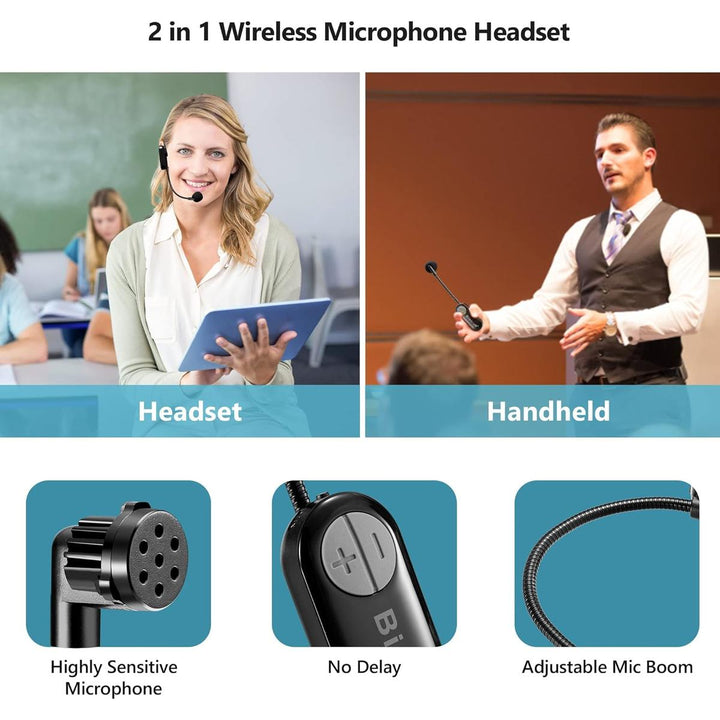 Bietrun Airwave Wireless Mic Headset - DOKUTRONIX