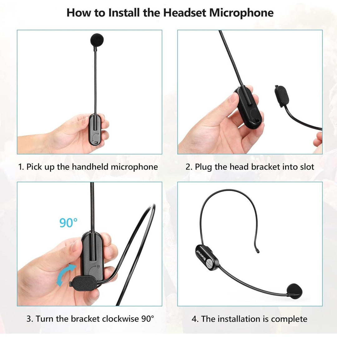 Bietrun Airwave Wireless Mic Headset - DOKUTRONIX