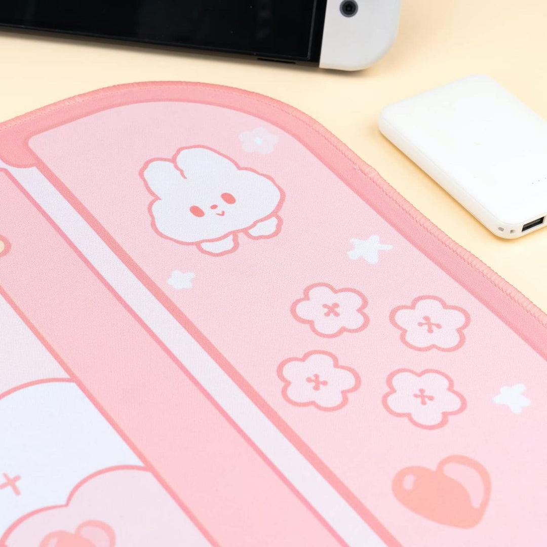 Bunny Bliss Pink Gaming Desk Pad - DOKUTRONIX