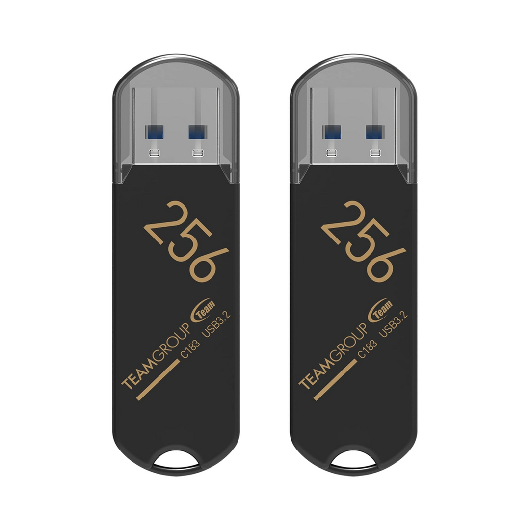 C183 Duo 256GB USB Flash Drives - Black Edition - DOKUTRONIX