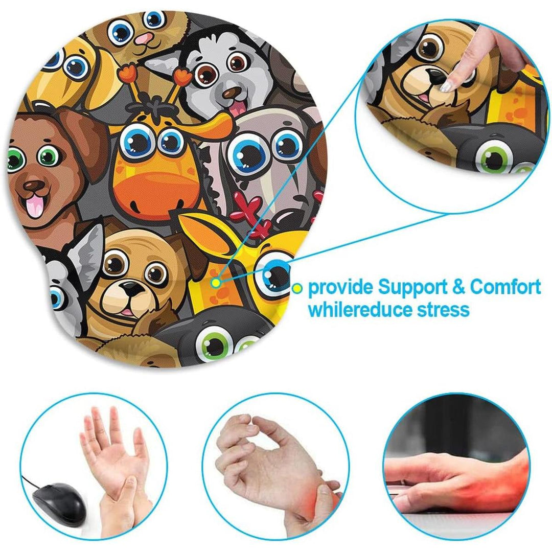 Cartoon MousePad with Wrist Support - DOKUTRONIX