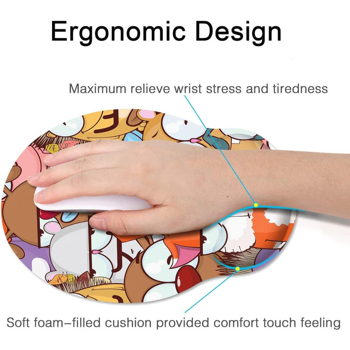 Cartoon MousePad with Wrist Support - DOKUTRONIX