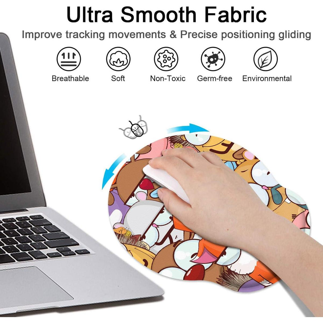 Cartoon MousePad with Wrist Support - DOKUTRONIX