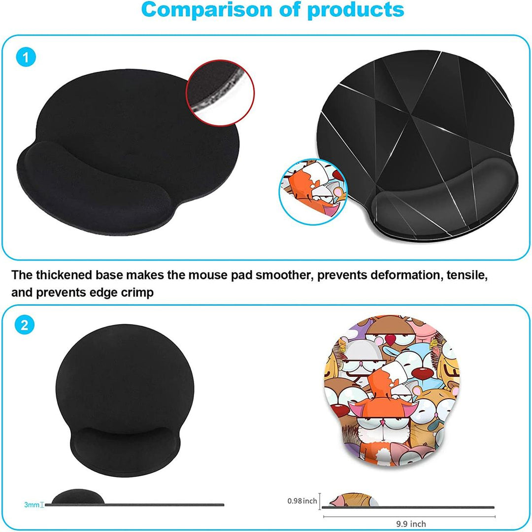 Cartoon MousePad with Wrist Support - DOKUTRONIX