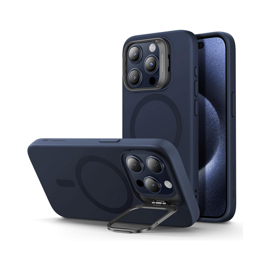 Dark Blue ESR MagSafe Case with Stand for iPhone 15 Pro - DOKUTRONIX