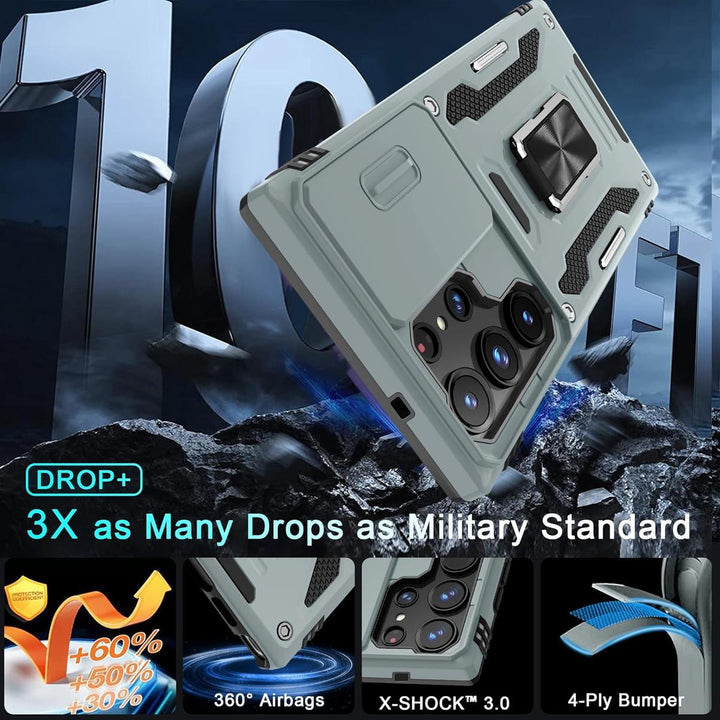 DEERLAMN Galaxy S24 Ultra Grey Armor Case - DOKUTRONIX