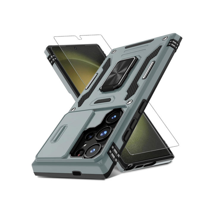 DEERLAMN Galaxy S24 Ultra Grey Armor Case - DOKUTRONIX
