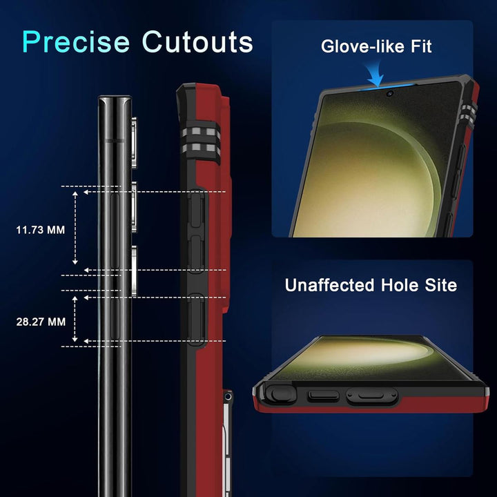 DEERLAMN Galaxy S24 Ultra Red Case - DOKUTRONIX