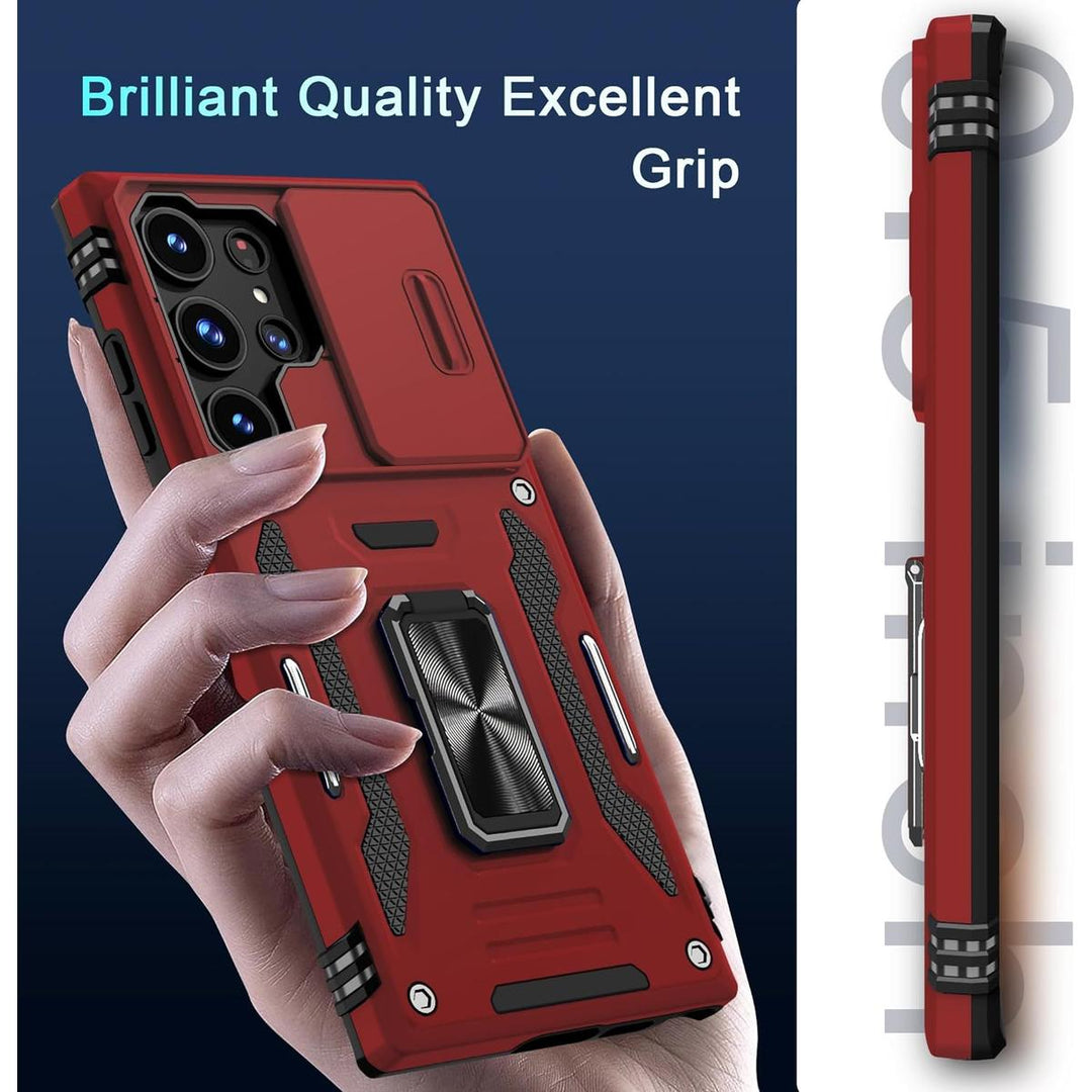 DEERLAMN Galaxy S24 Ultra Red Case - DOKUTRONIX