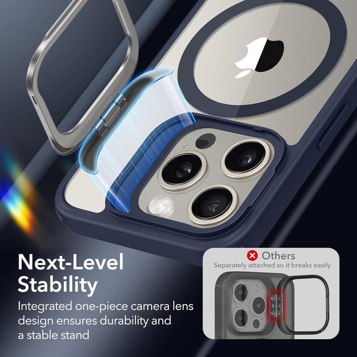 ESR Clear Dark Blue MagSafe iPhone 15 Pro Case - DOKUTRONIX