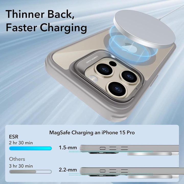 ESR MagSafe Pro Case w/ Stand - Clear Grey - DOKUTRONIX