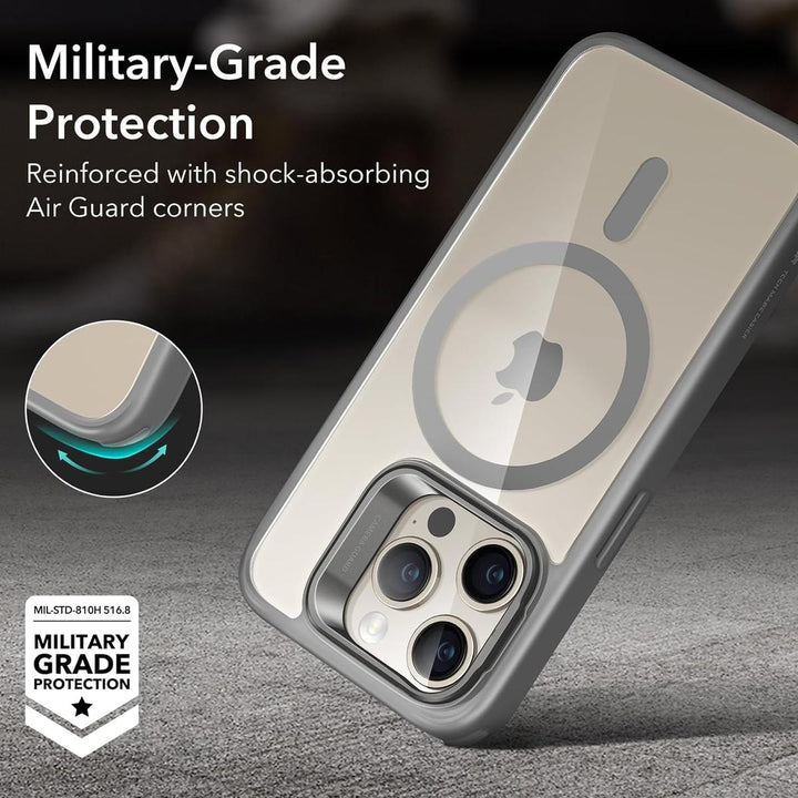 ESR MagSafe Pro Case w/ Stand - Clear Grey - DOKUTRONIX