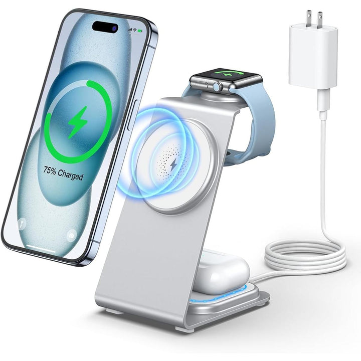 MagCharge Pro: 3-in-1 Aluminum Station for Apple - DOKUTRONIX