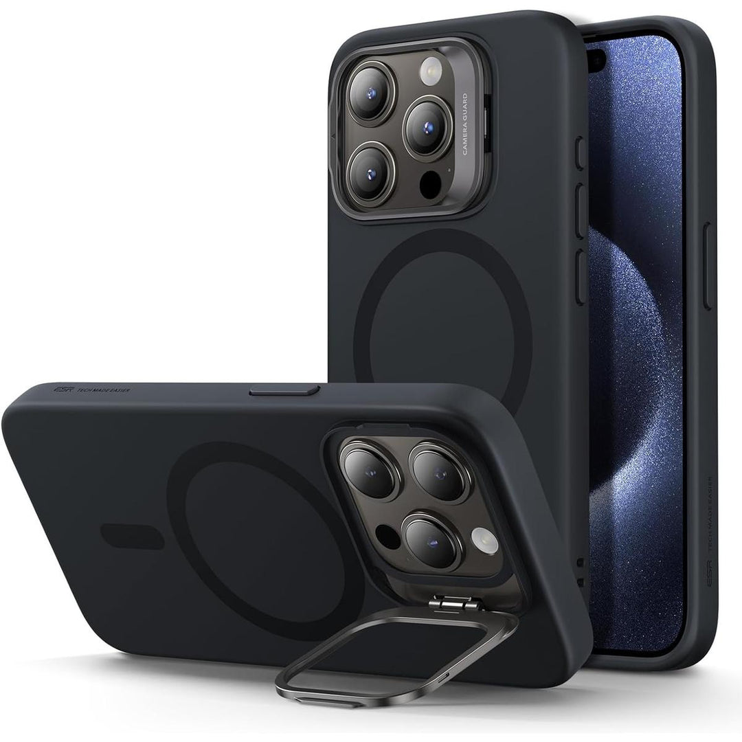 MagnaSafe Black Stand Case for iPhone 15 Pro - DOKUTRONIX