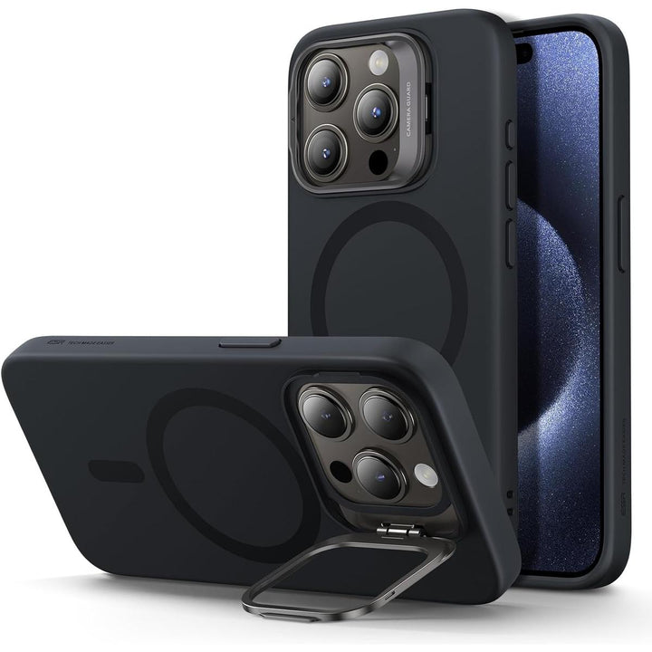 MagnaSafe Black Stand Case for iPhone 15 Pro - DOKUTRONIX