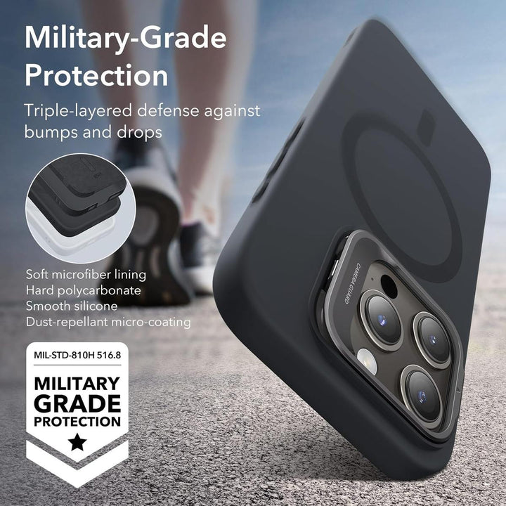 MagnaSafe Black Stand Case for iPhone 15 Pro - DOKUTRONIX