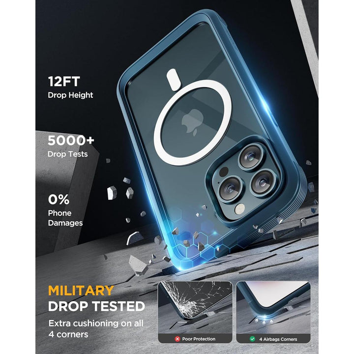 MagSafe Armor: Blue iPhone 15 Pro Full-Body Case - DOKUTRONIX