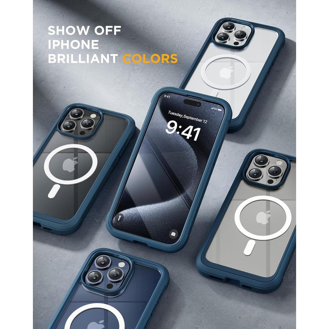 MagSafe Armor: Blue iPhone 15 Pro Full-Body Case - DOKUTRONIX