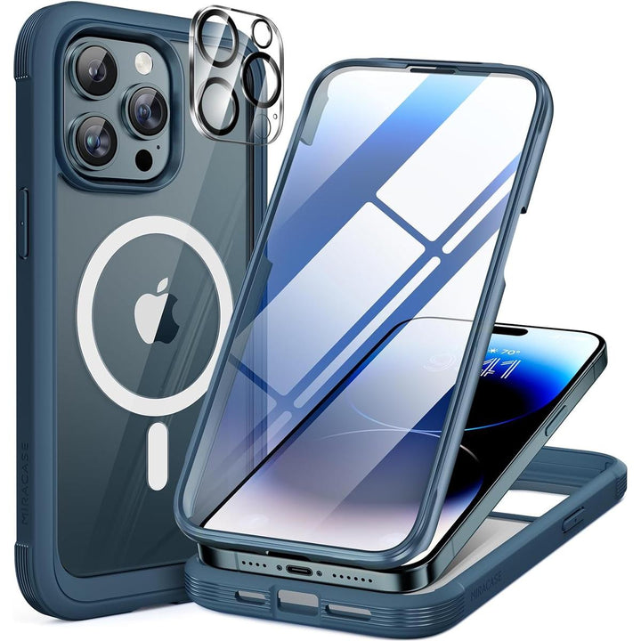MagSafe Armor: Blue iPhone 15 Pro Full-Body Case - DOKUTRONIX