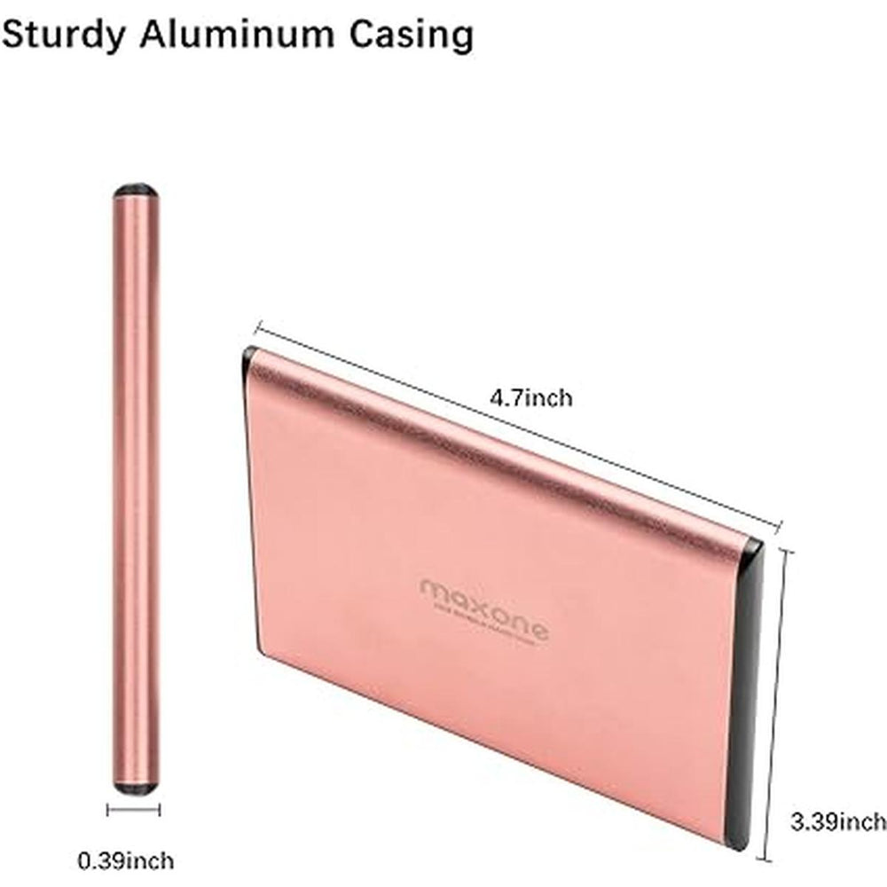 Maxone Slim 250GB Rose Pink Hard Drive - DOKUTRONIX