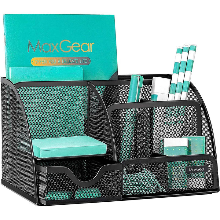 Mesh Master Desk Caddy - 6 Compartments - DOKUTRONIX