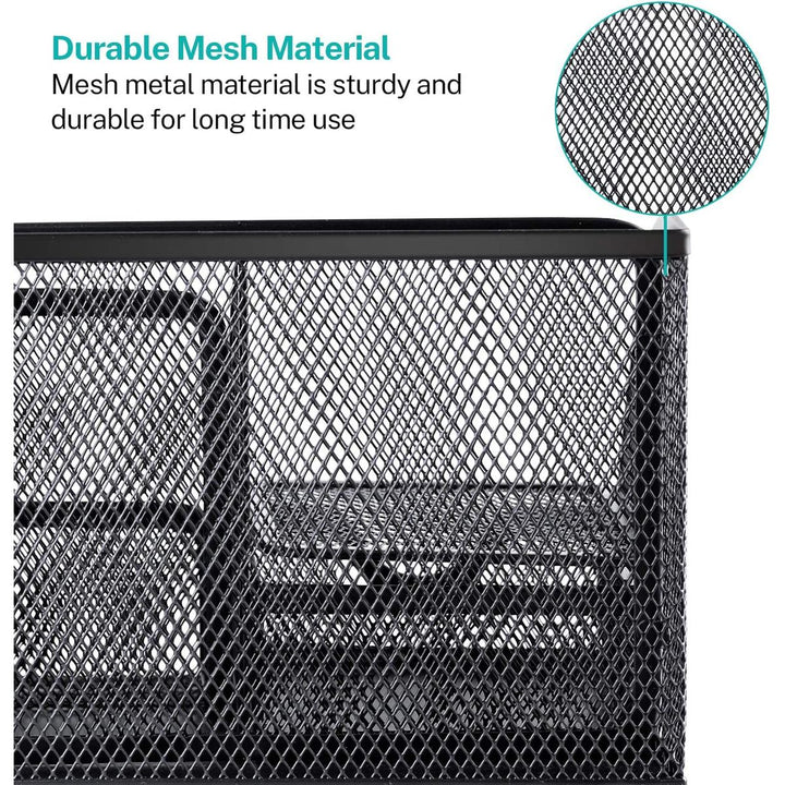Mesh Master Desk Caddy - 6 Compartments - DOKUTRONIX