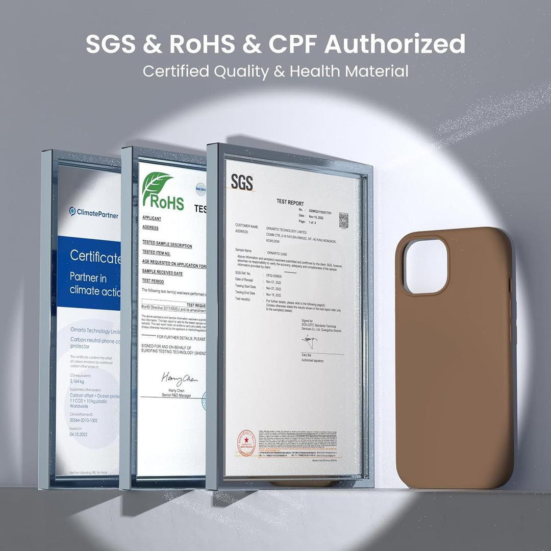 ORNARTO SlimSilicone iPhone 15 Case - Brown - DOKUTRONIX