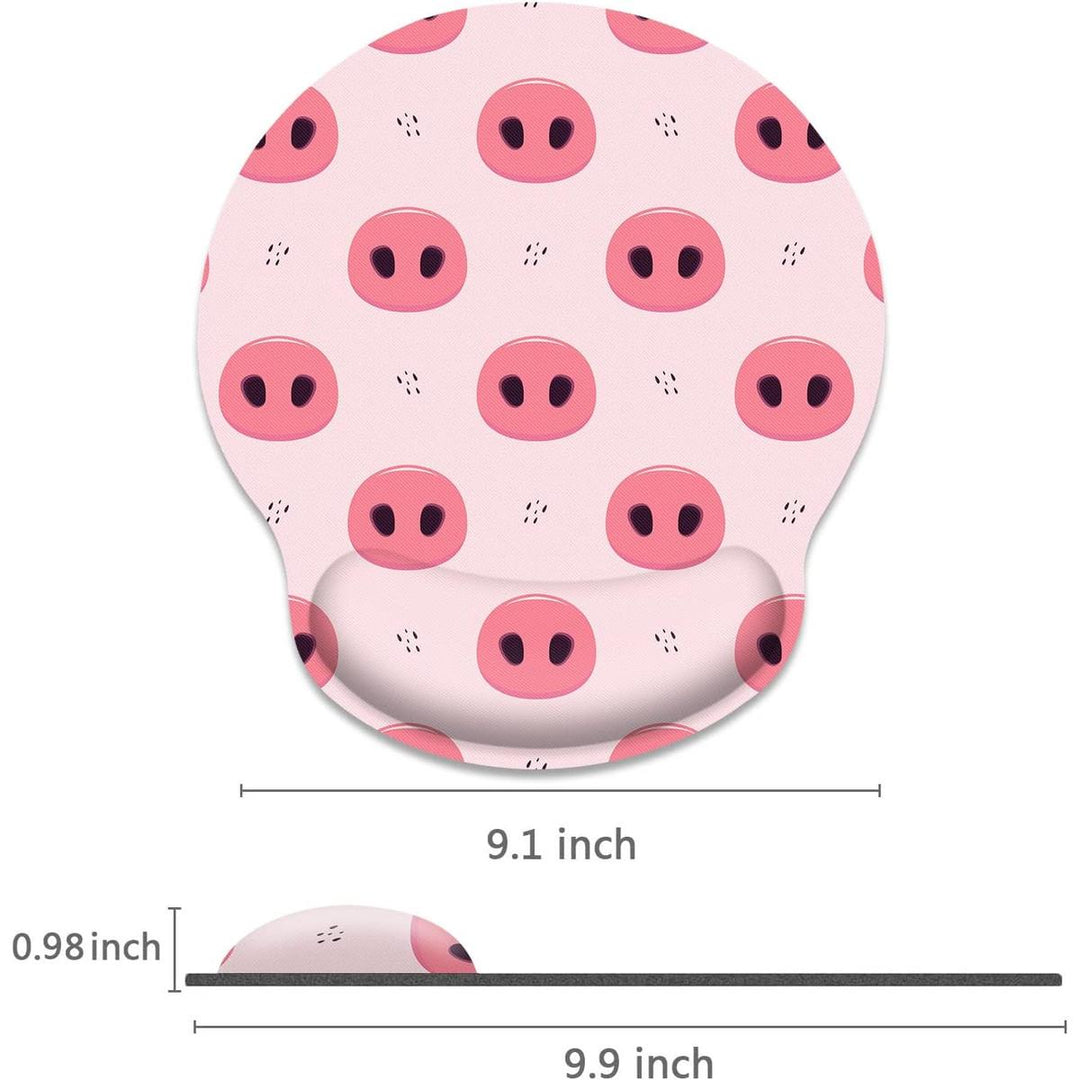 PigSnout Ergonomic Mouse Pad with Wrist Cushion - DOKUTRONIX