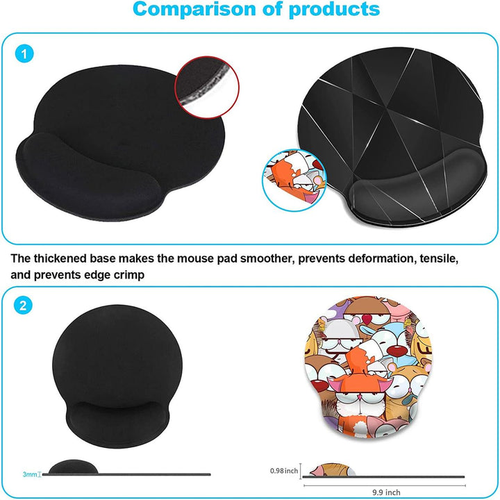 PigSnout Ergonomic Mouse Pad with Wrist Cushion - DOKUTRONIX