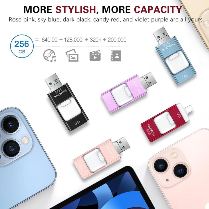 Red Flash for iPhone - 4-in-1 Memory Stick - DOKUTRONIX