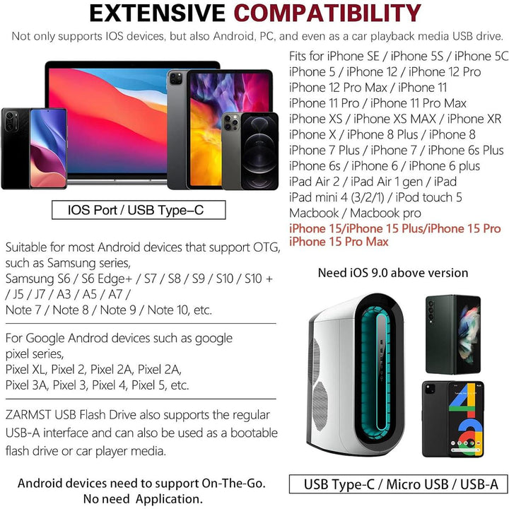 Red Flash for iPhone - 4-in-1 Memory Stick - DOKUTRONIX