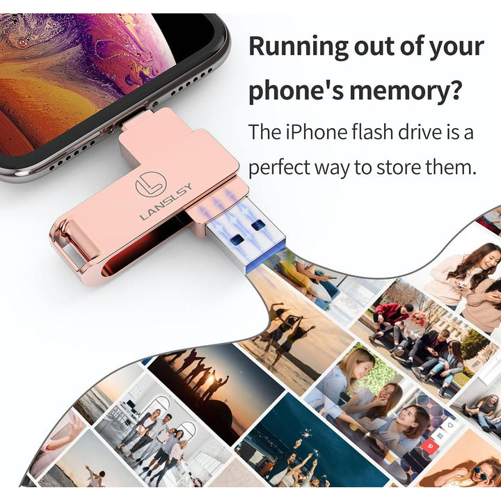 Rose Gold Phone Stick 256GB USB - DOKUTRONIX