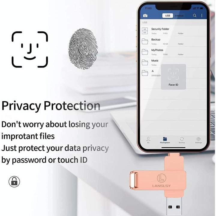 Rose Gold Phone Stick 256GB USB - DOKUTRONIX