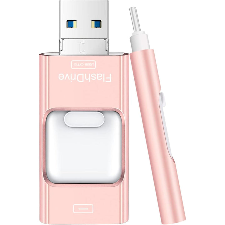 Rose Pink 256GB 4-in-1 iPhone Flash Drive - DOKUTRONIX