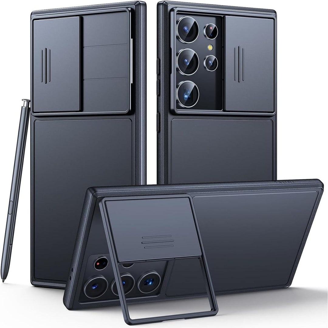 TAURI Galaxy S24 Ultra Kickstand Case - Black - DOKUTRONIX