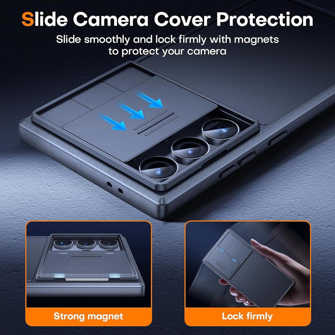 TAURI Galaxy S24 Ultra Kickstand Case - Black - DOKUTRONIX