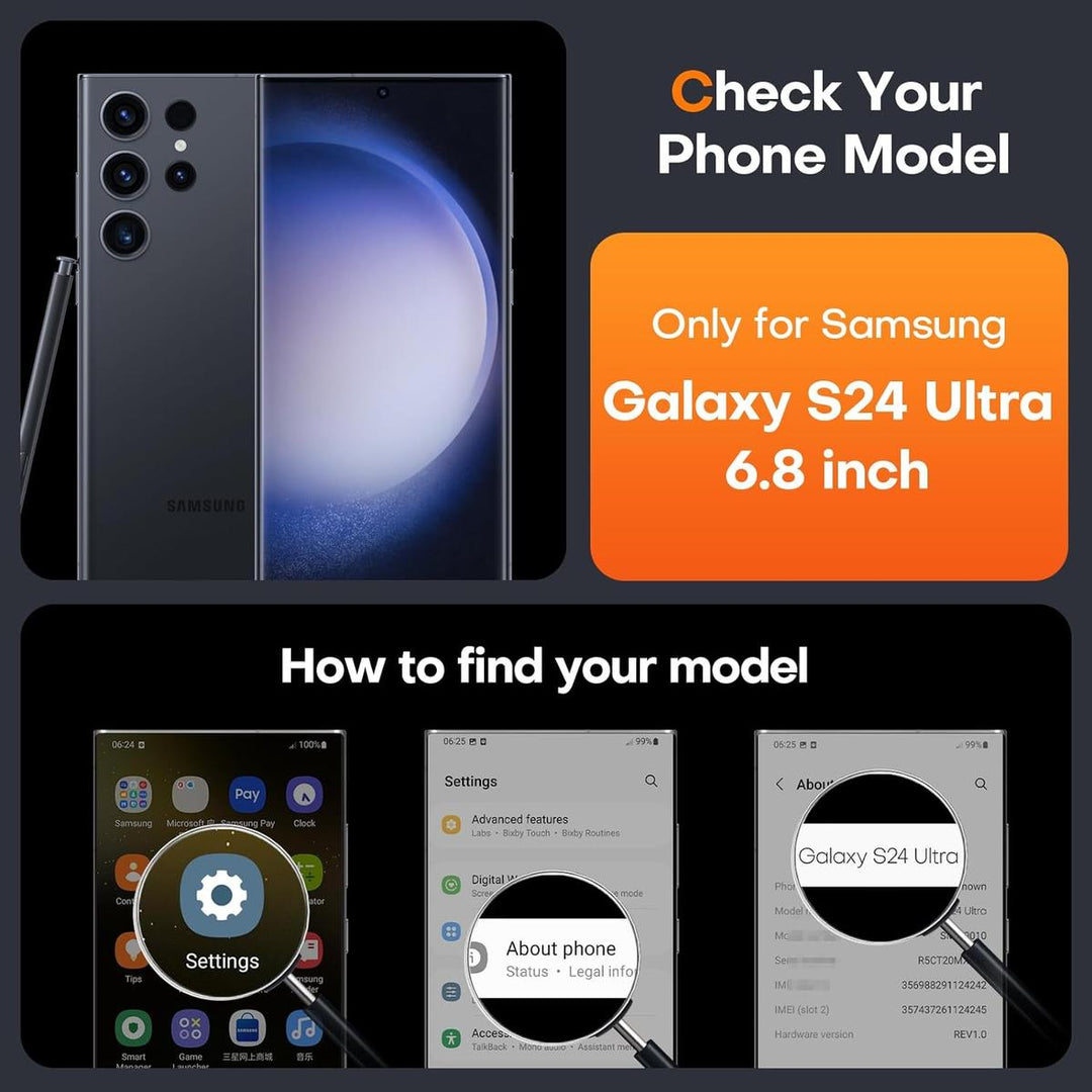 Tauri Gray Shield: Galaxy S24 Ultra Kickstand Case - DOKUTRONIX