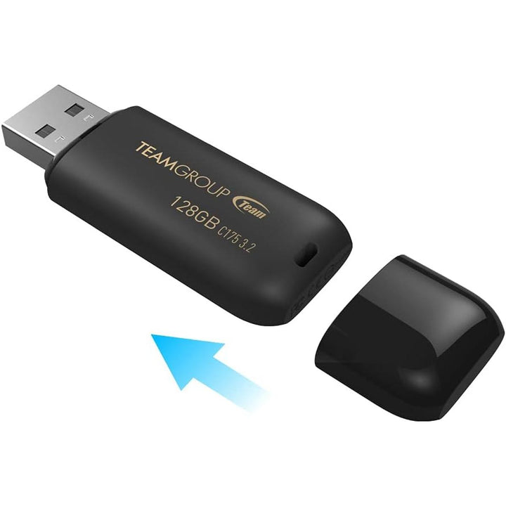 TEAMGROUP 256GB C175 Duo USB Drive - Matte Black - DOKUTRONIX