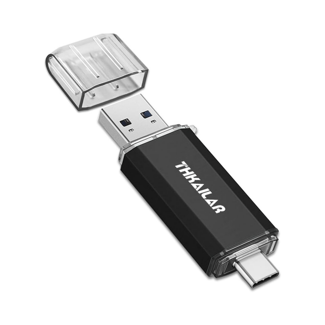 THKAILAR Duo 256GB USB-C Flash Drive - High-Speed - DOKUTRONIX
