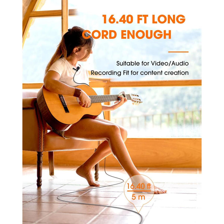 ttstar iPhone Lavalier Mic - 16.4ft Omnidirectional - DOKUTRONIX