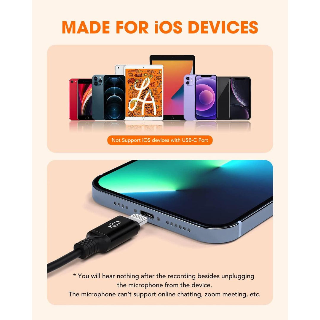 ttstar iPhone Lavalier Mic - 16.4ft Omnidirectional - DOKUTRONIX