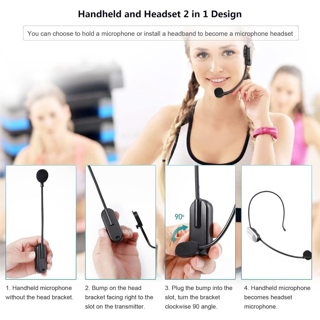 UHF 2-in-1 Mic Headset & Handheld - DOKUTRONIX