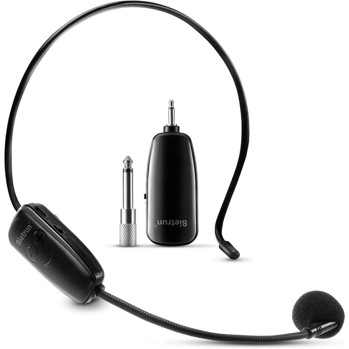 UHF Pro Wireless Mic & Headset - 160ft Range - DOKUTRONIX