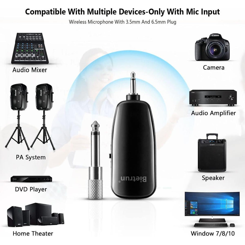 UHF Pro Wireless Mic & Headset - 160ft Range - DOKUTRONIX