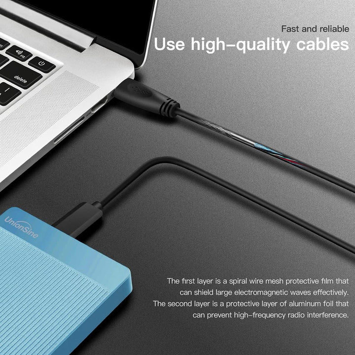 UnionSine Slim 320GB USB 3.0 External HDD - Blue - DOKUTRONIX